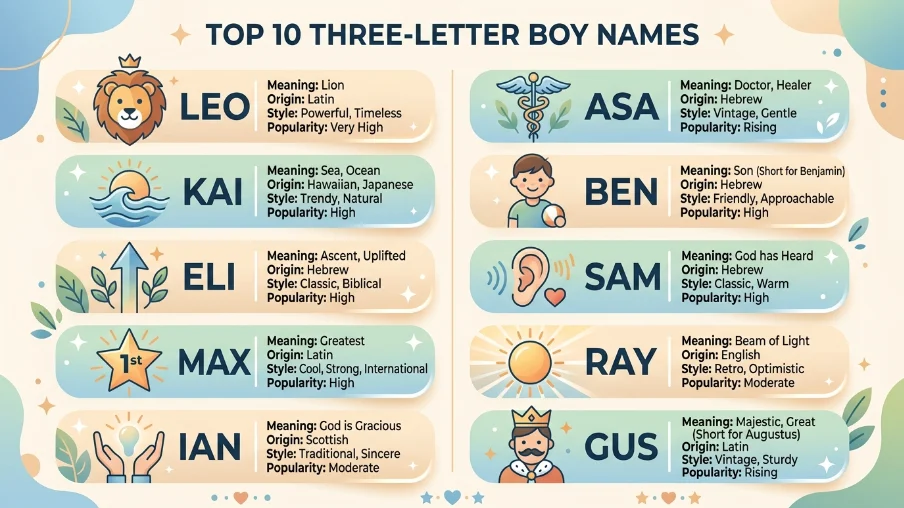 3 letter boy names