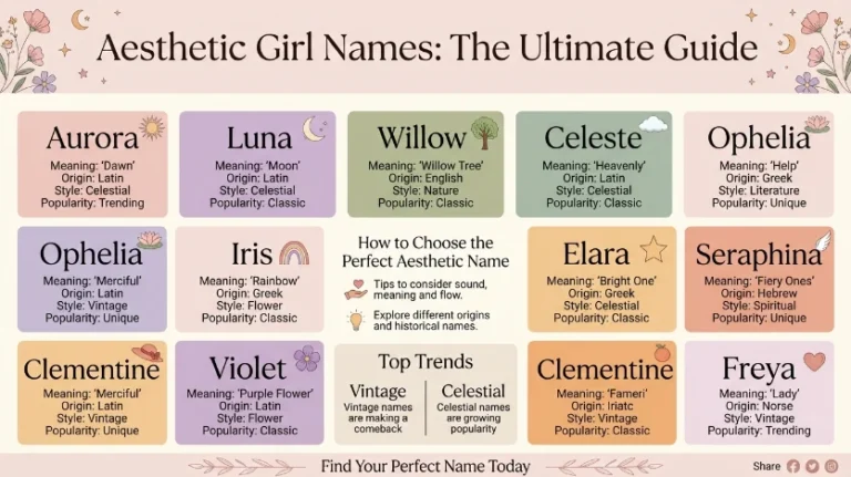 aesthetic girl names