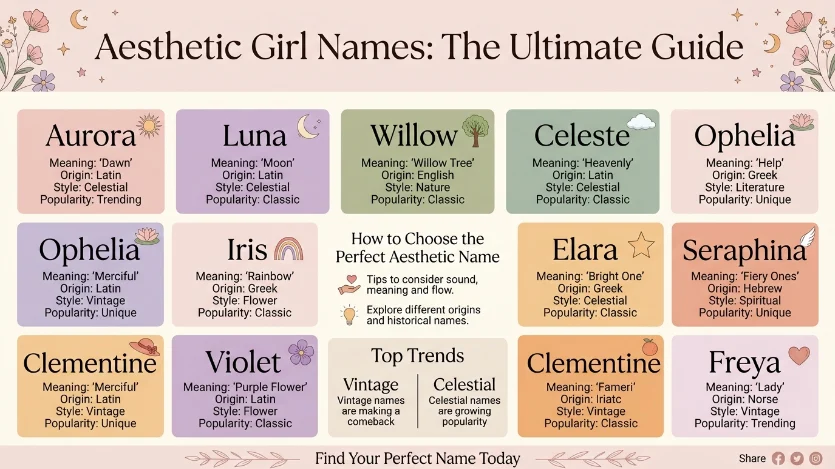 aesthetic girl names
