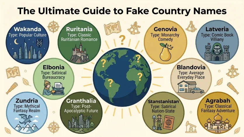 fake country names