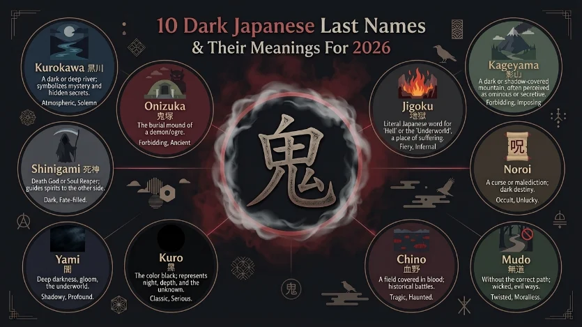 japanese last names with dark meanings