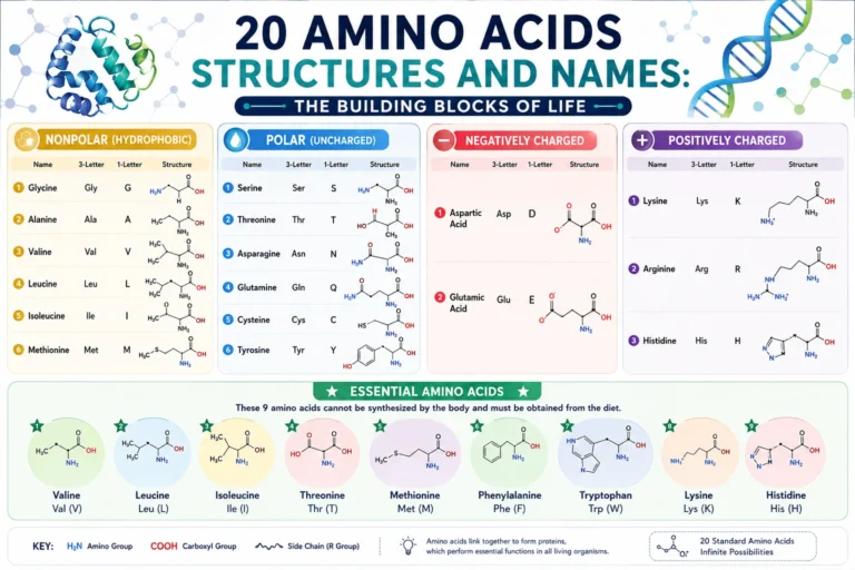 20 amino acids structures and names