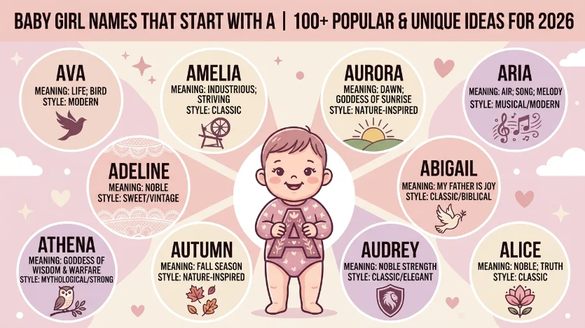 baby girl names that start with a