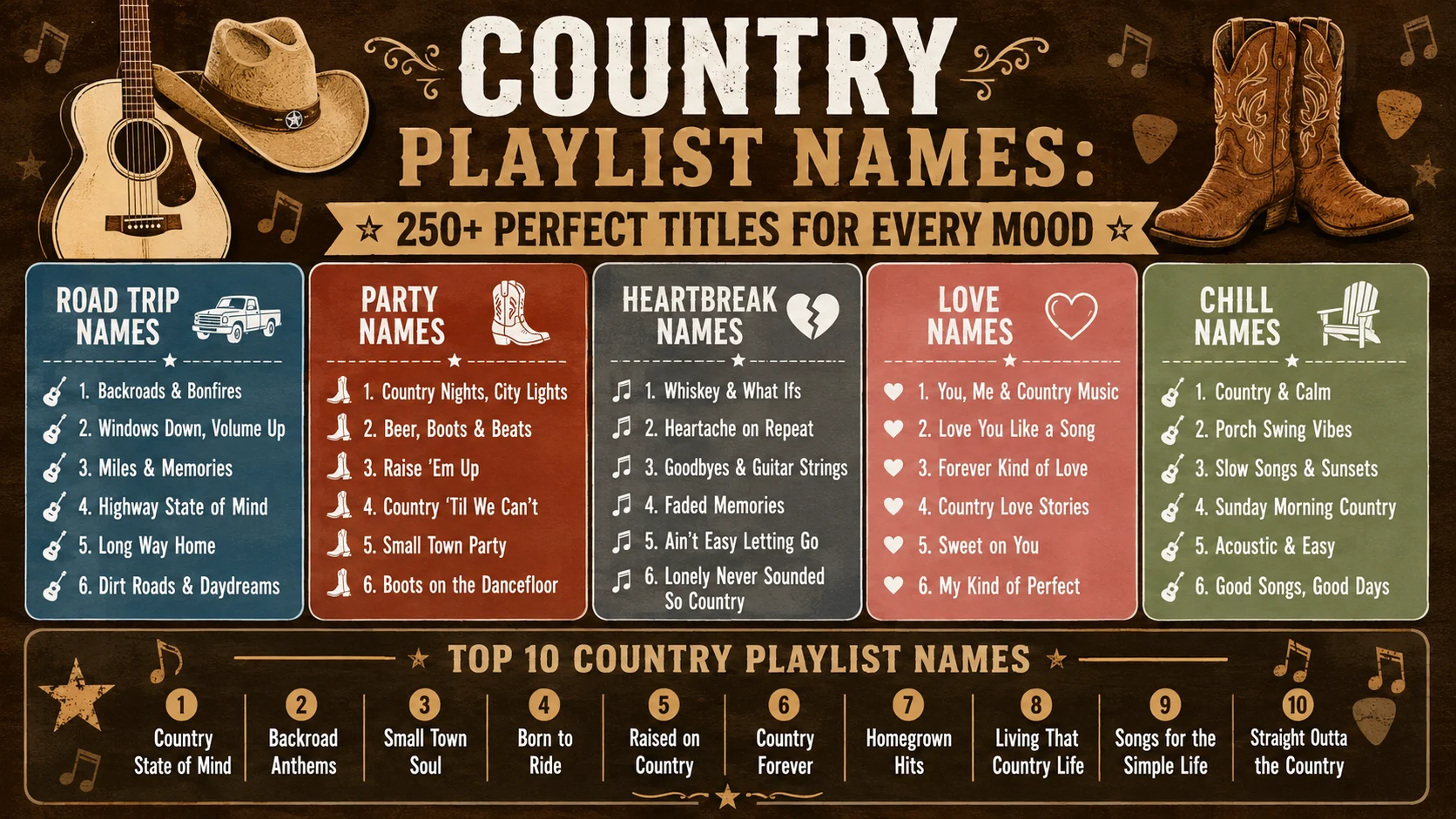 country playlist names