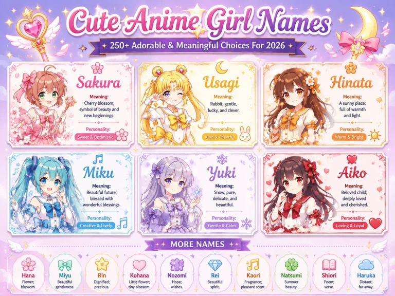 cute anime girl names