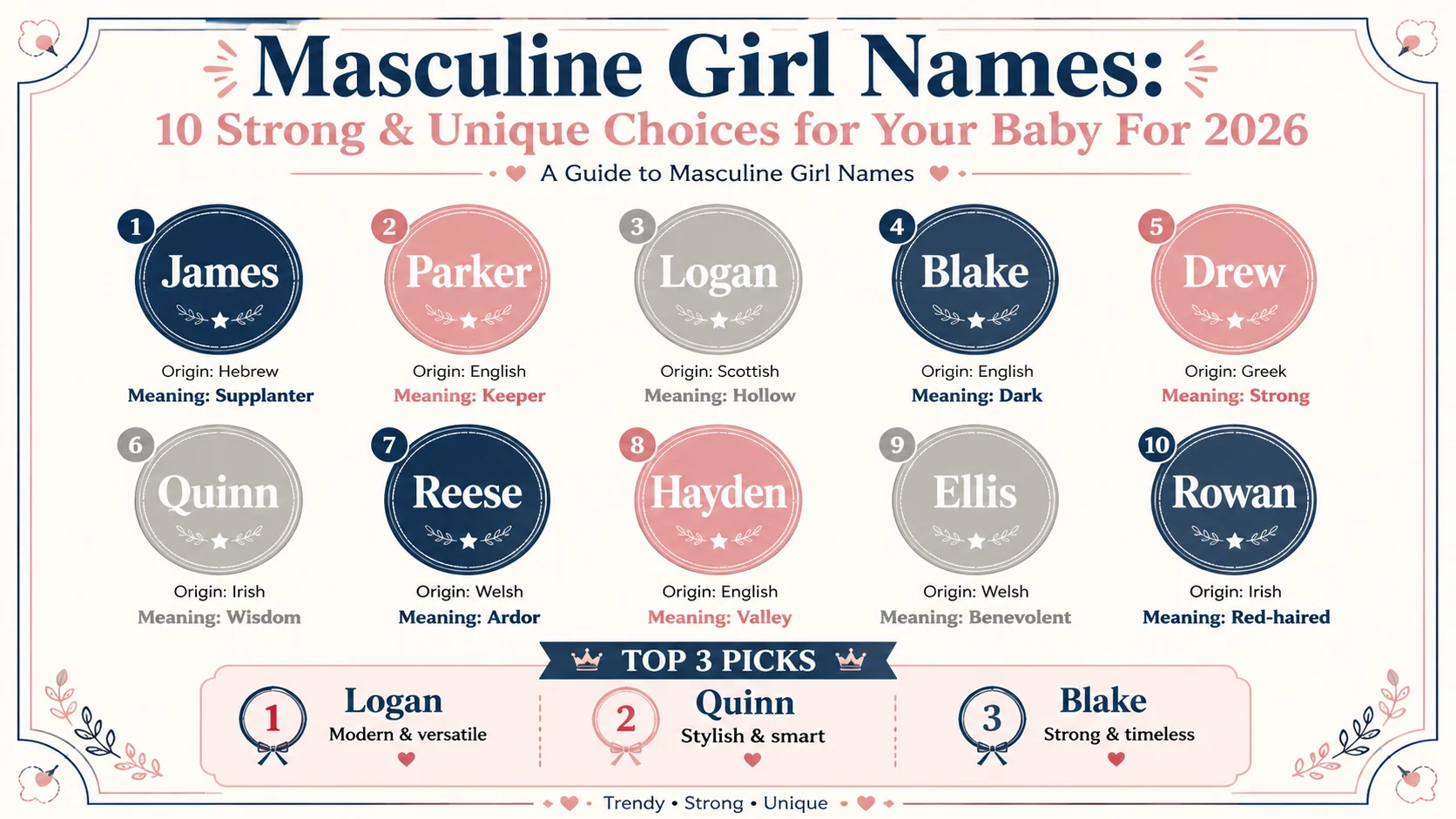 masculine girl names