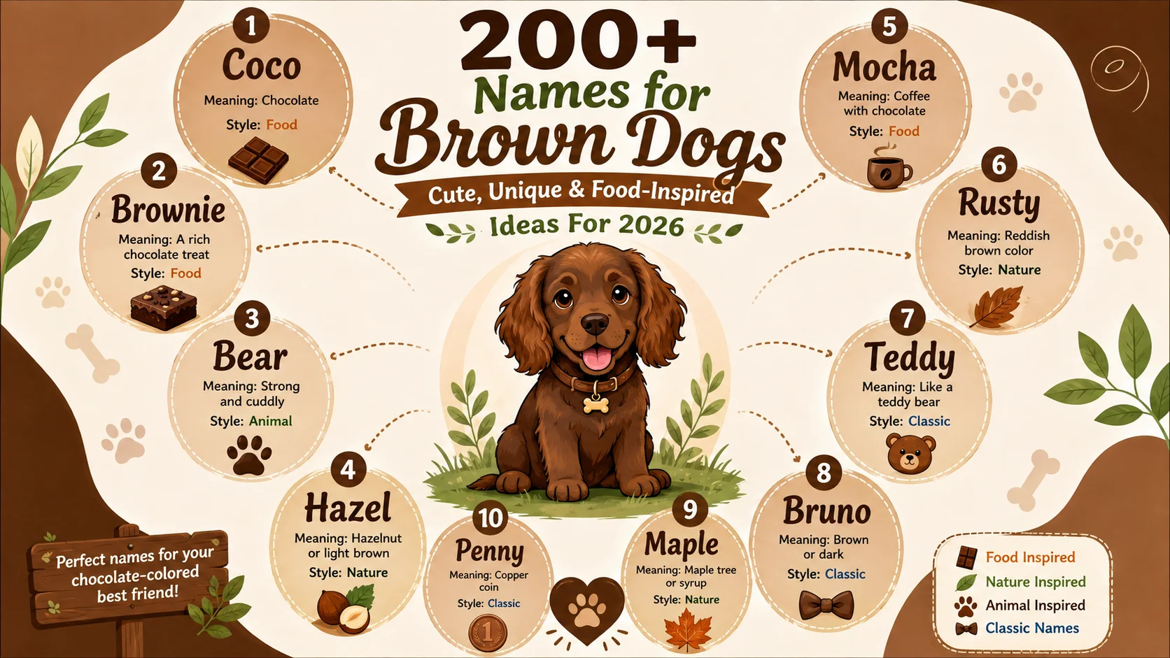 names for brown dogs