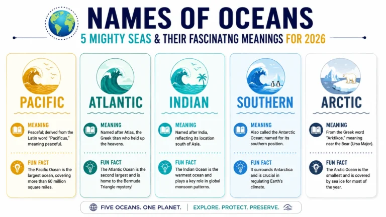 names of oceans