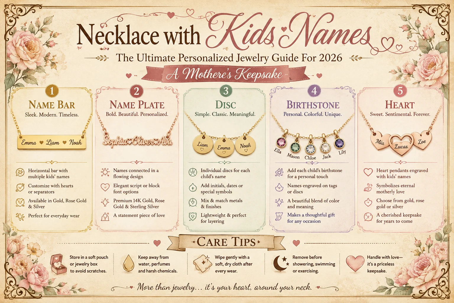 necklace with kids names