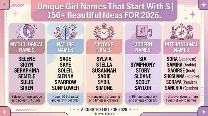 unique girl names that start with s
