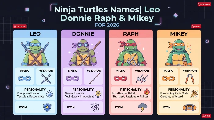 what are the ninja turtles names