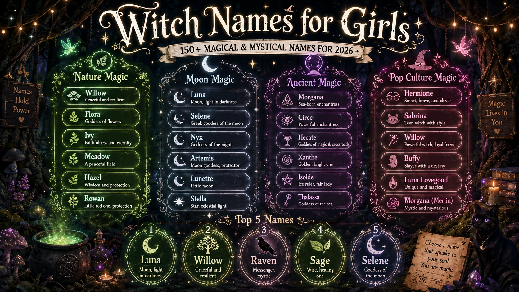 witch names for girls