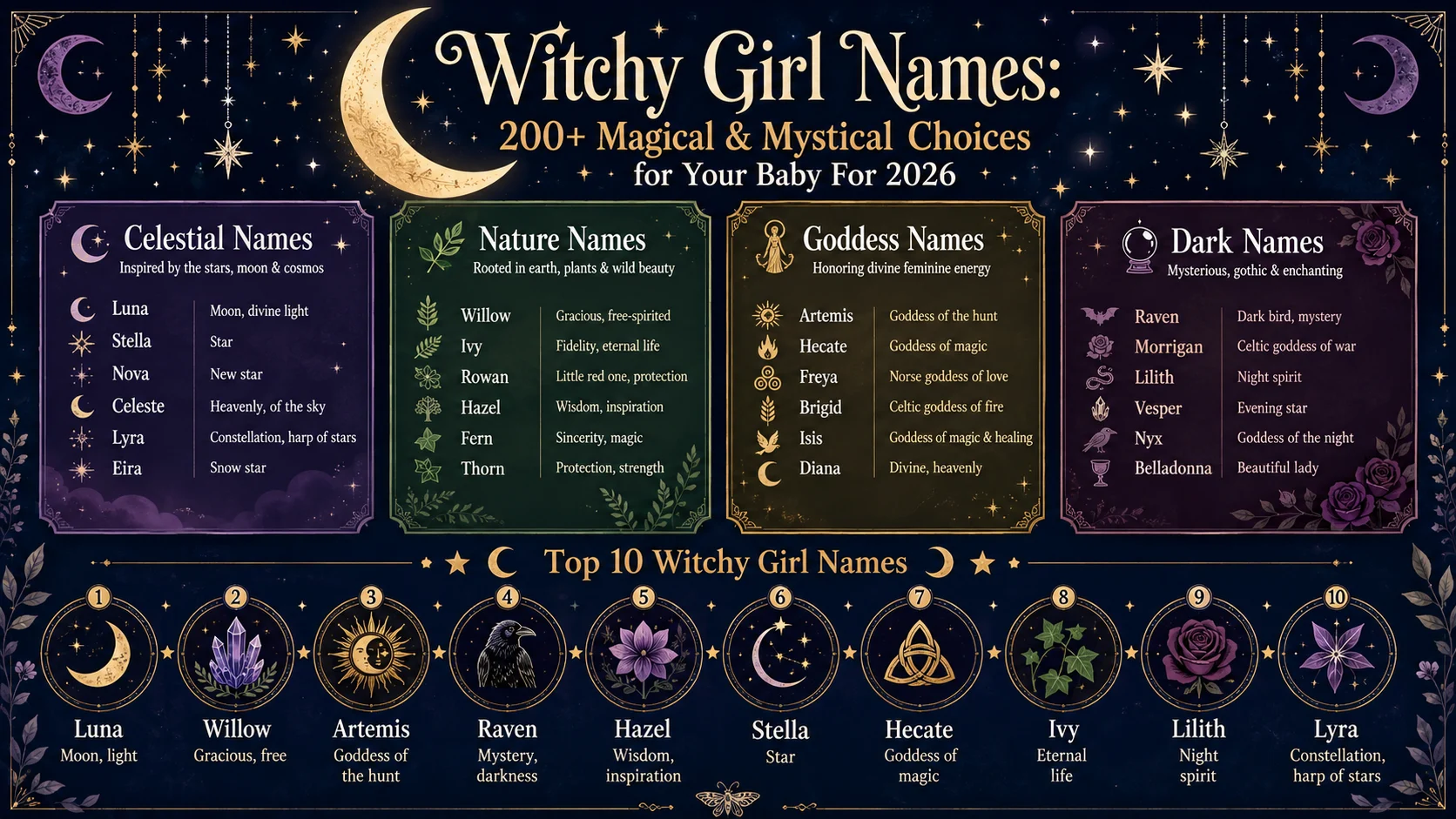 witchy girl names