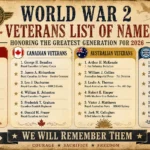 world war 2 veterans list of names