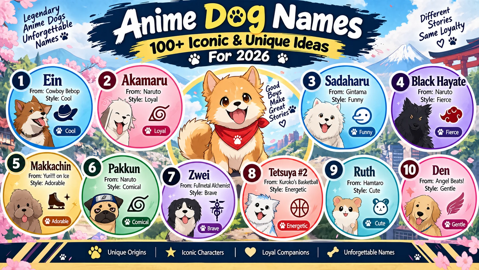 anime dog names