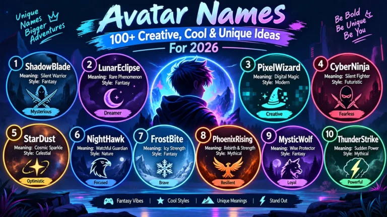 avatar names