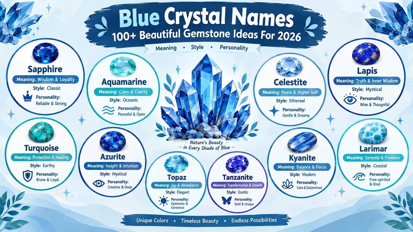 blue crystal names