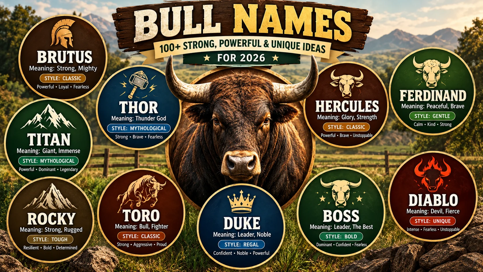bull names