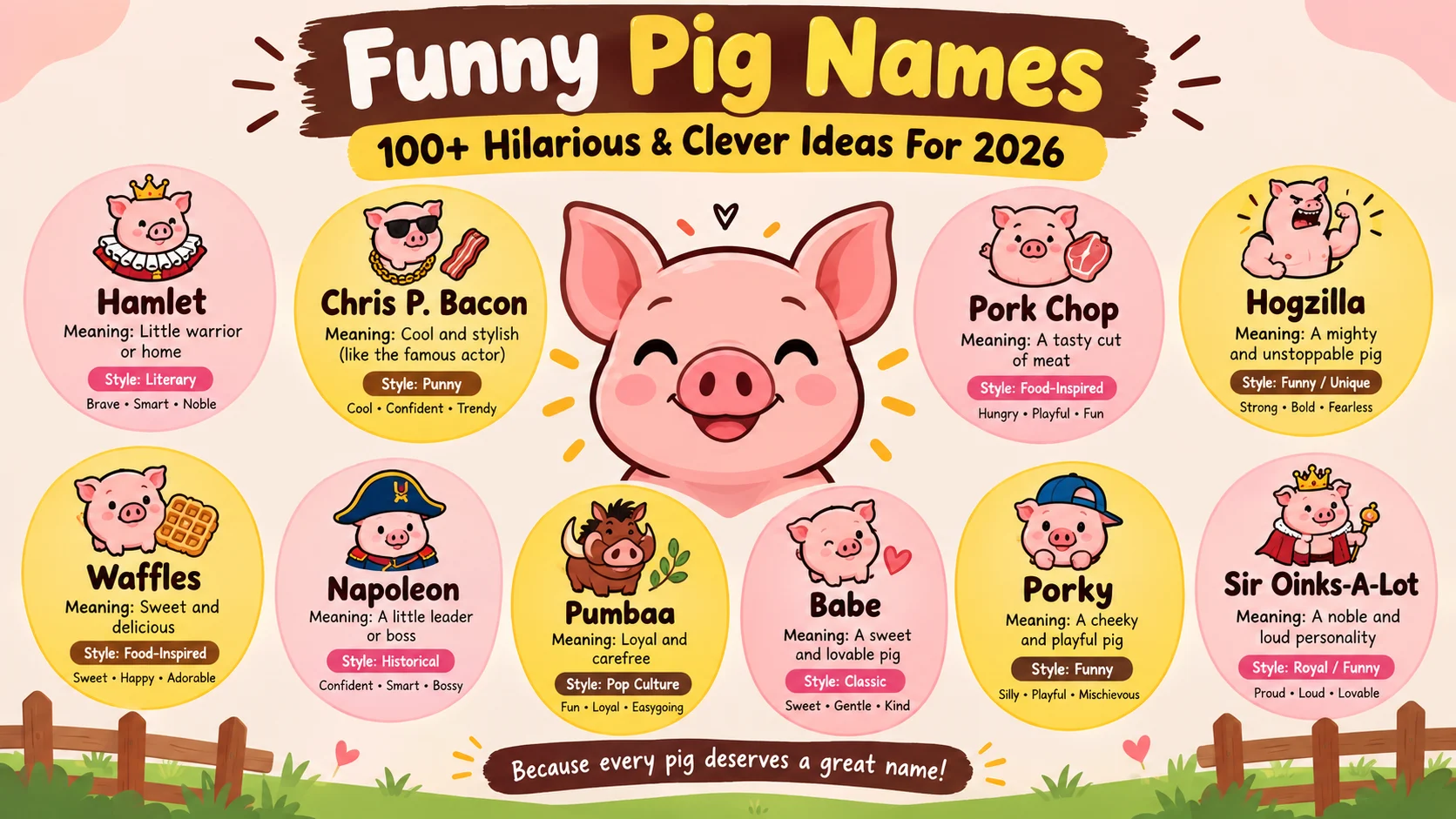 funny pig names