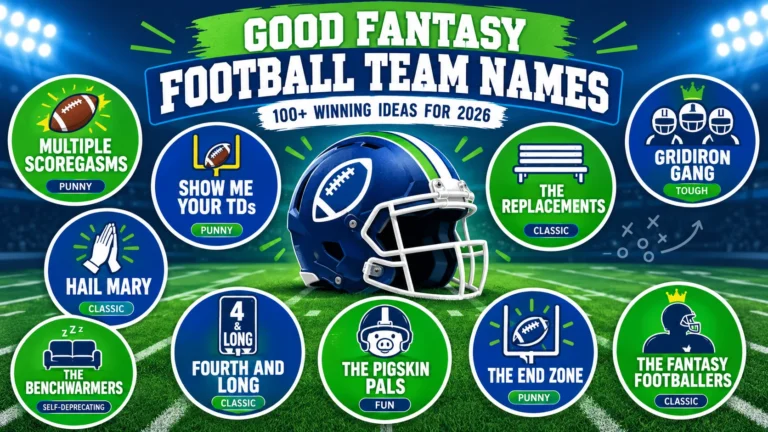 good fantasy football team names