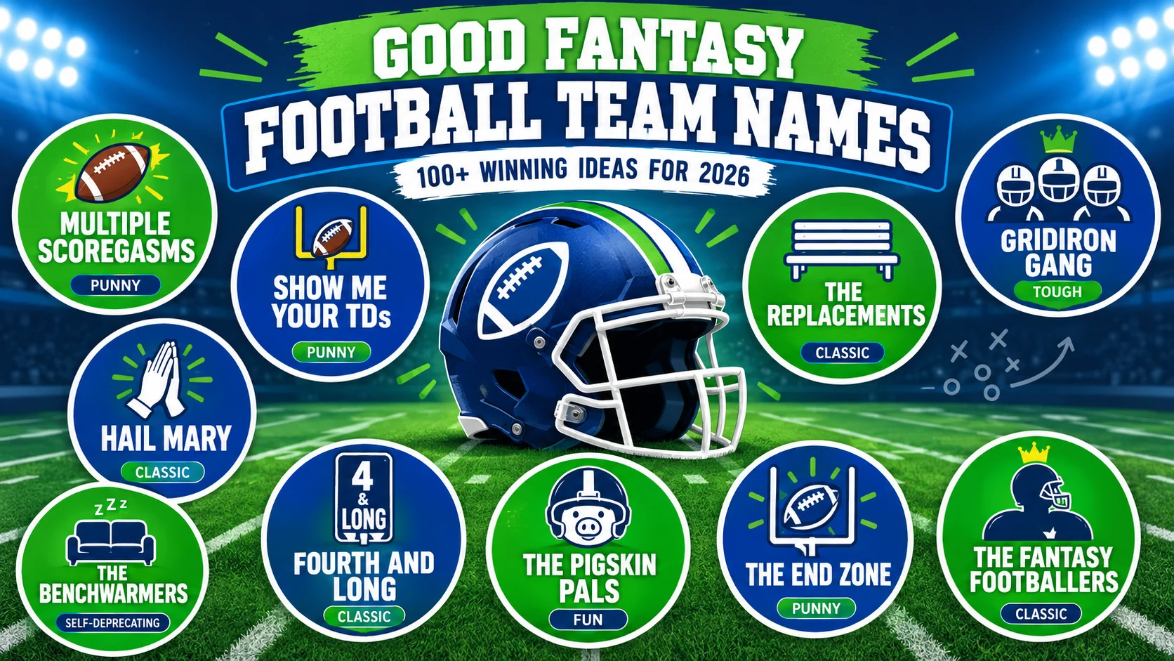good fantasy football team names