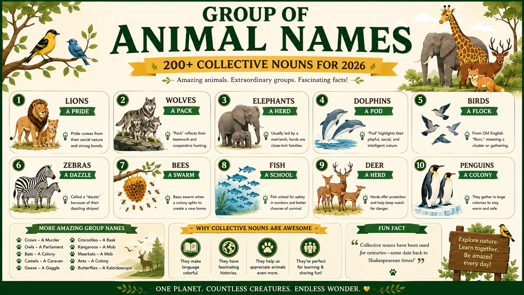 group of animal names