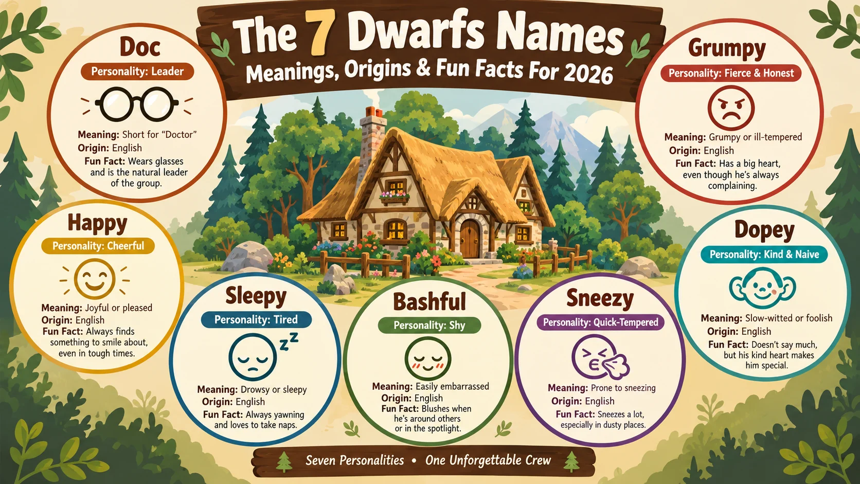 the 7 dwarfs names