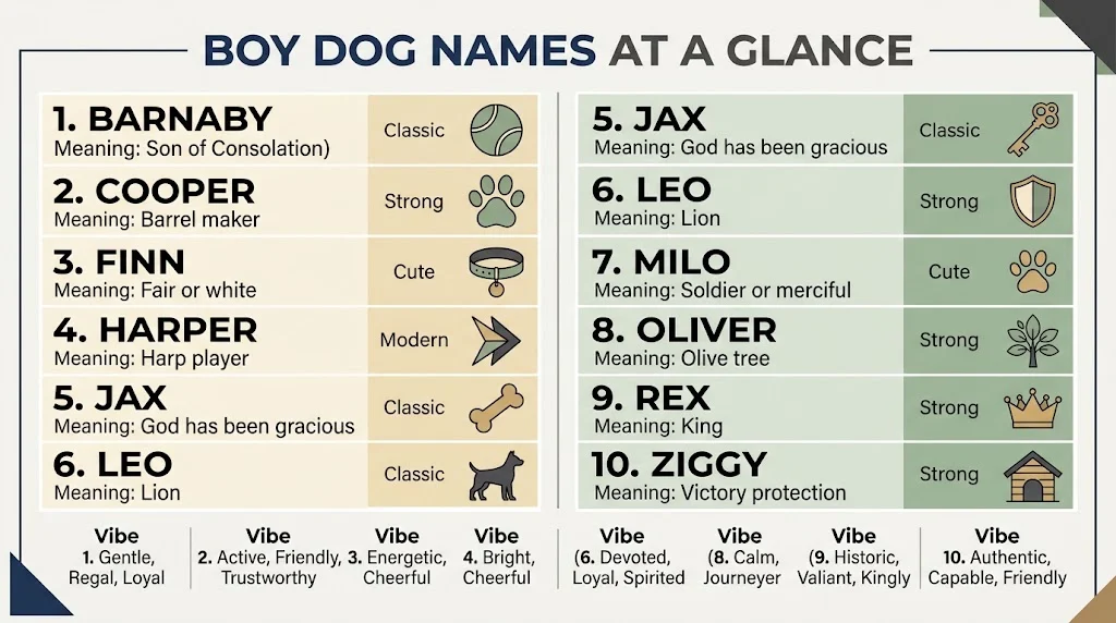 boy dog names