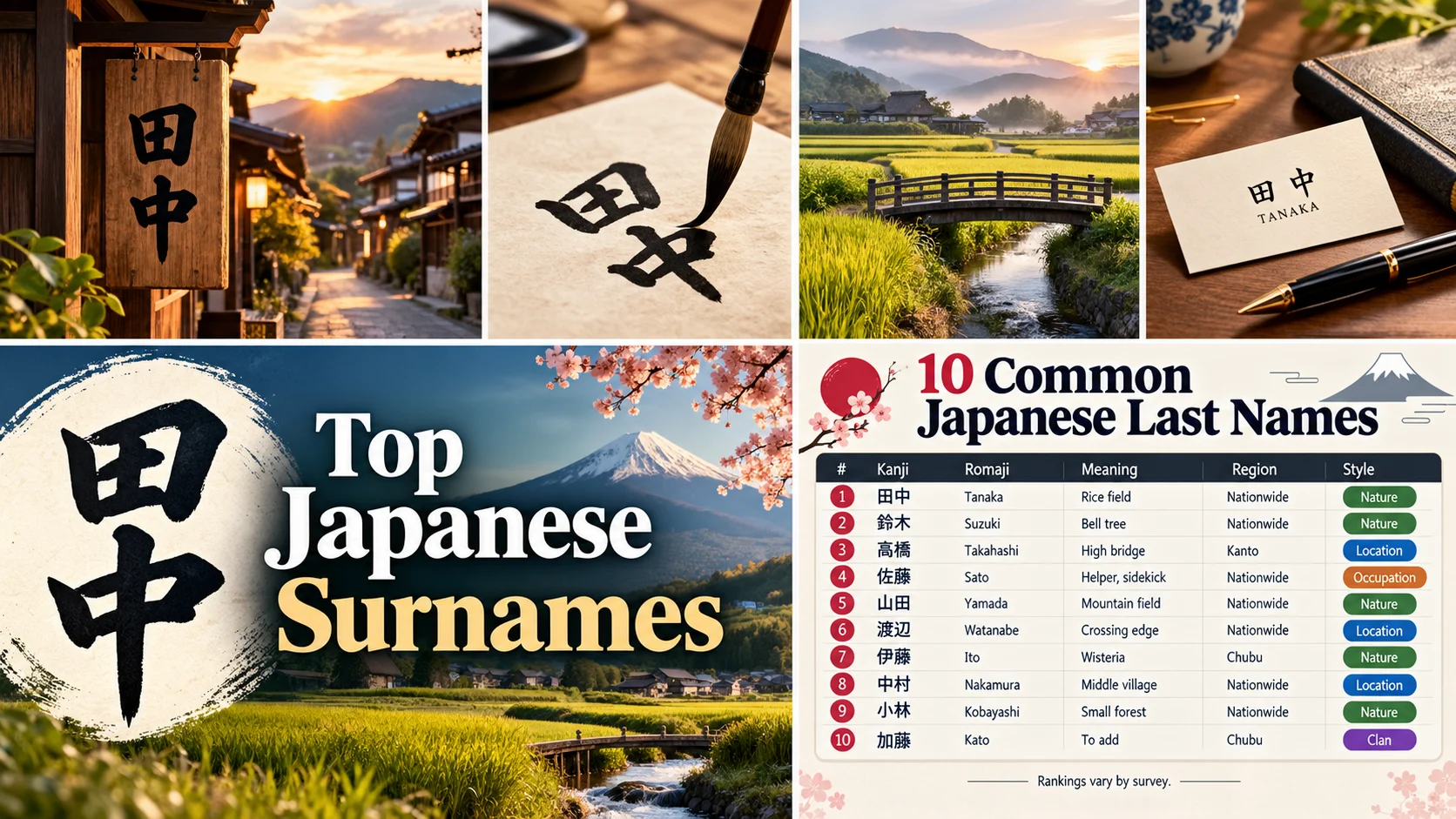 japanese last names